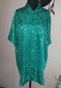 Sarah Spencer Green Floral High Neck Blouse